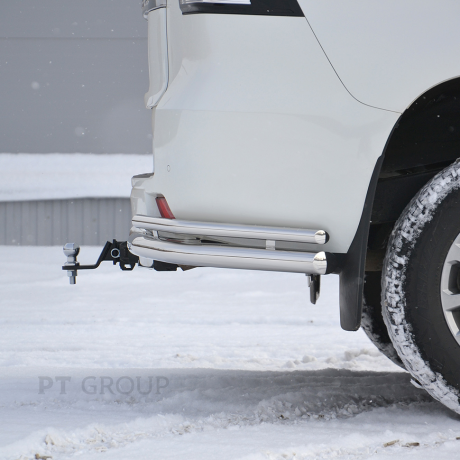 ТСУ /съемный квадрат/ с НЕРЖ накладкой TOYOTA LAND CRUISER Prado 150 2009-/ LC Prado 120 2002-2009/ LEXUS GX 460 2010-2013 купить недорого с доставкой в Пятигорск