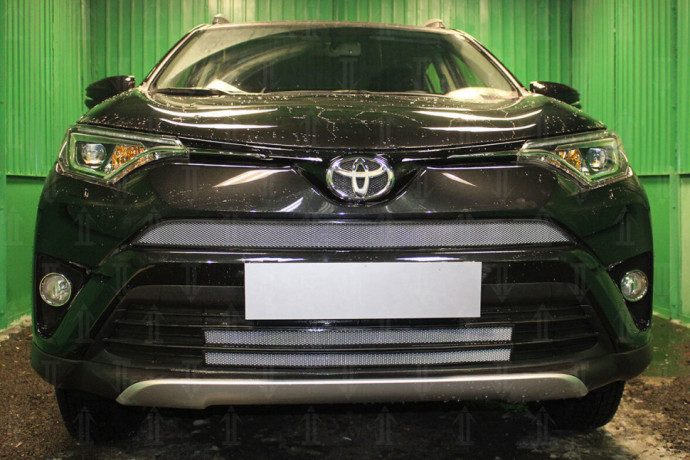 Защита радиатора "Standart" Toyota RAV4 (2015-2019) низ, хром купить недорого с доставкой в Пятигорск
