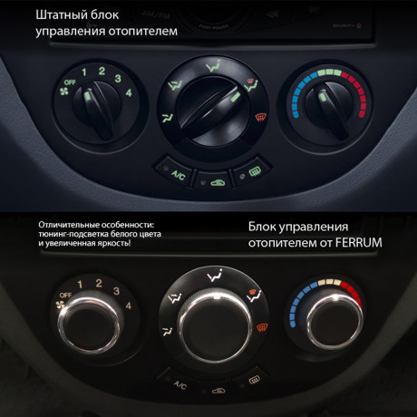 Блок управления отопителем с ручками Феррум для Daewoo Gentra, Chevrolet Lacetti купить недорого с доставкой в Пятигорск