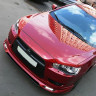 Накладка (юбка) переднего бампера "Zodiak" (с планкой) для Mitsubishi Lancer X (2007-2010) купить недорого с доставкой в Пятигорск