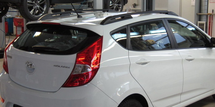 Рейлинги для Hyundai Solaris (2011-2017) хэтчбек Чёрный купить недорого с доставкой в Пятигорск