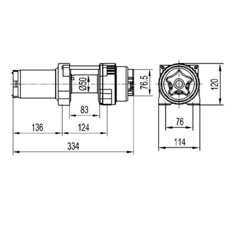 Лебедка для квадроцикла "Master Winch" Х3500S, электрическая, с синтетическим тросом, 12В купить недорого с доставкой в Пятигорск