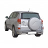 Защита заднего бампера «Уголки двойные» (d76) для Toyota RAV4 (2006-2012)(Окрашенное) купить недорого с доставкой в Пятигорск