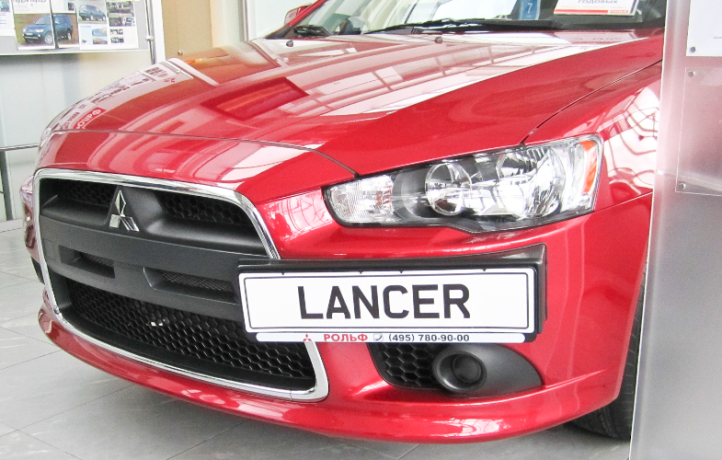 Рамка под номер на передний бампер для Mitsubishi Lancer X (2010-2016) купить недорого с доставкой в Пятигорск