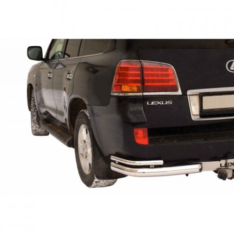 Защита заднего бампера «Уголки двойные» (d76) для Lexus LX 570 (2008-2012)(Окрашенное) купить недорого с доставкой в Пятигорск