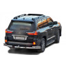 Защита заднего бампера «Уголки двойные» (d76\51) для Lexus LX 450d (2016-н.в)(Нерж. Сталь) купить недорого с доставкой в Пятигорск