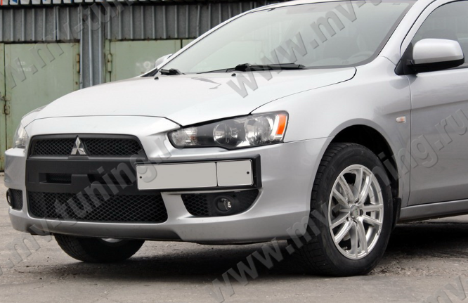 Воздуховоды радиатора в передний бампер (Цельные) var №2 для Mitsubishi Lancer X (2007-2010) купить недорого с доставкой в Пятигорск