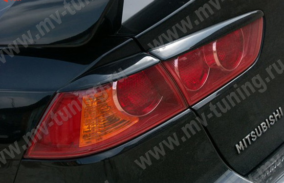 Накладки на задние фонари для Mitsubishi Lancer X (2007-2016) купить недорого с доставкой в Пятигорск