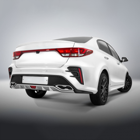 Бампер задний "ROTOR" для Kia Rio (2017-2020) купить недорого с доставкой в Пятигорск
