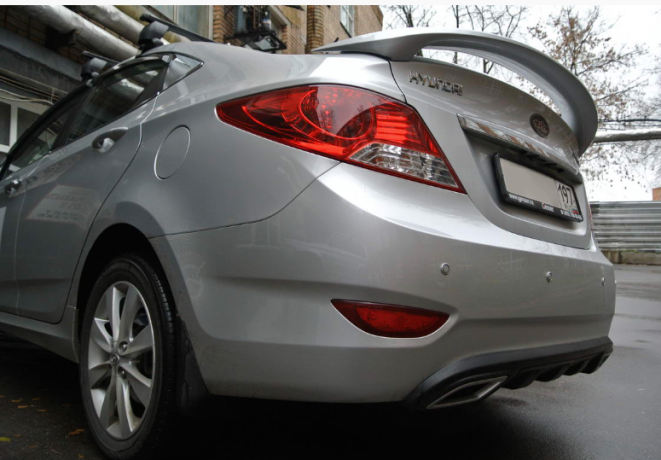 Спойлер высокий для Hyundai Solaris (2010-2016) купить недорого с доставкой в Пятигорск