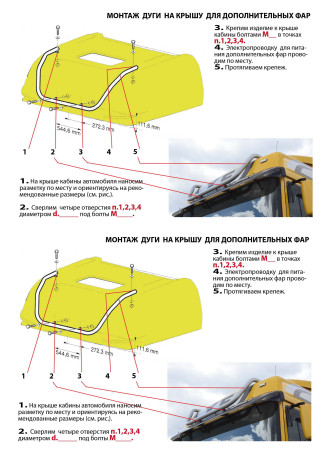 Дуга на крышу для дополнительных фар DAF FT XF105.510-560 (2008-2013)(Нерж. Сталь) купить недорого с доставкой в Пятигорск