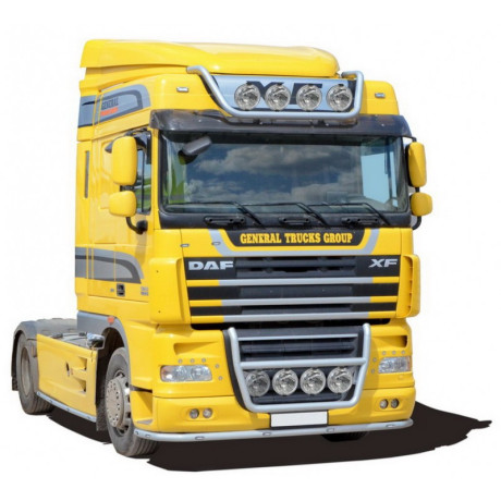 Защита переднего бампера «Труба» для DAF FT XF105.410-460 (2008-2013)(Нерж. Сталь) купить недорого с доставкой в Пятигорск