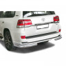 Защита заднего бампера «Уголки двойные» (d76) для Toyota Land Cruiser 200 Executive Lounge (2018-н.в.)(Окрашенное) купить недорого с доставкой в Пятигорск