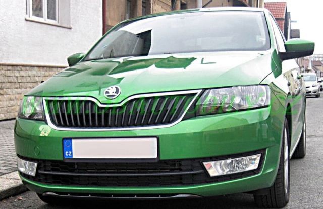 Спойлер переднего бампера (под покраску) для Skoda Rapid (2012-н.в.) купить недорого с доставкой в Пятигорск