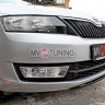 Спойлер переднего бампера (под покраску) для Skoda Rapid (2012-н.в.) купить недорого с доставкой в Пятигорск